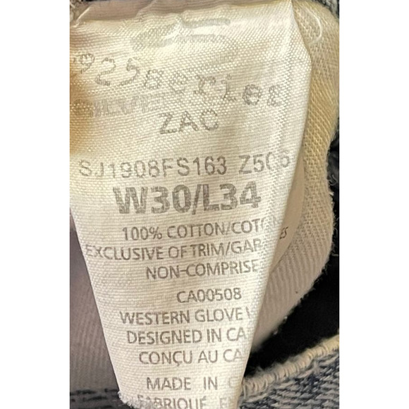 Silver Zac Men's Jeans Straight Distressed Frayed Hem Medium Wash Denim Blue 30 - Picture 9 of 10